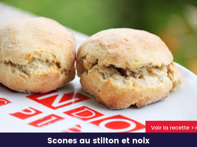 Scones au stilton et noix